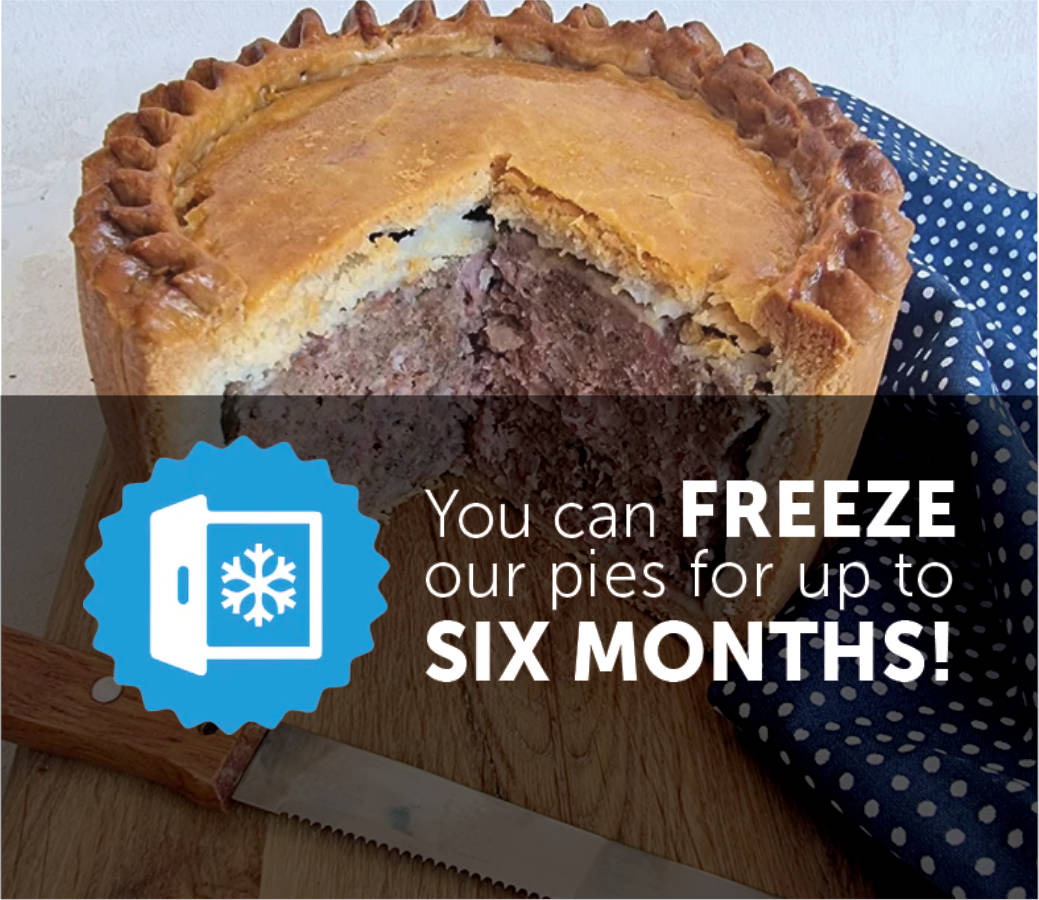 You can freeze our pies for up to six months!